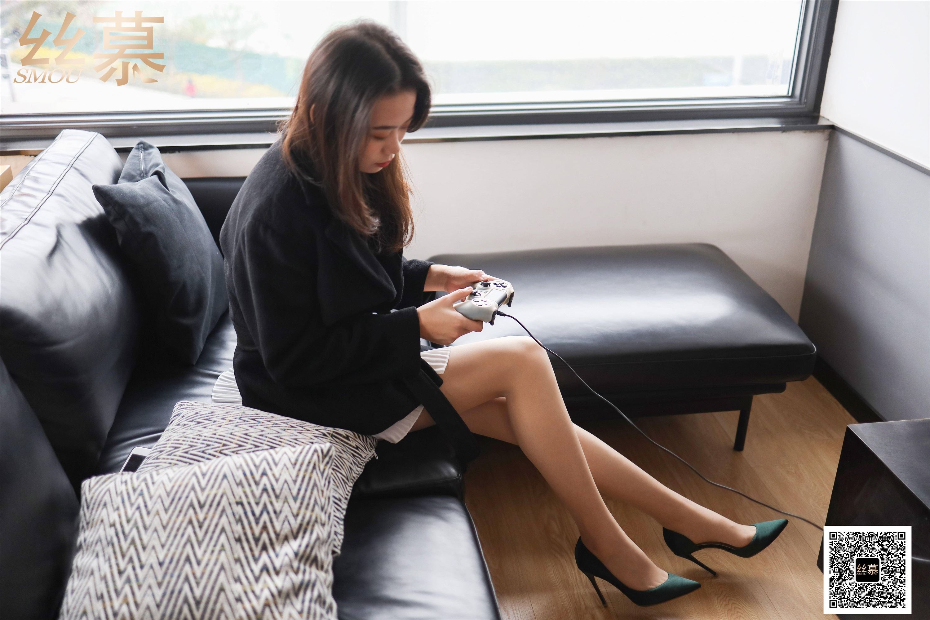 丝慕写真 SM406 天天一元 模特：芝芝《百褶裙经典穿搭》